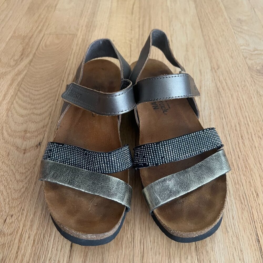 Naot Krista Backstrap Slide Sandals Metallic Brown Women's Size 37 US 6/6.5